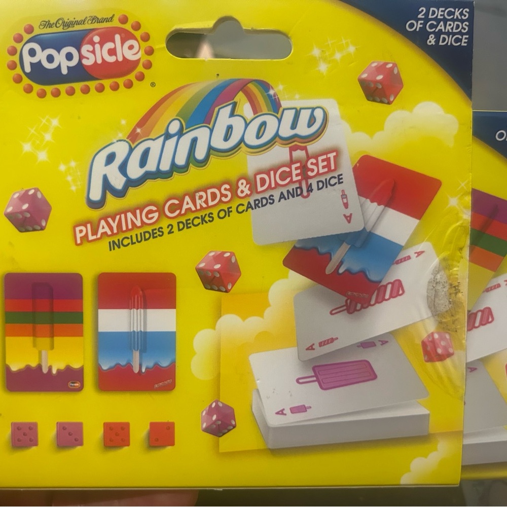 Rainbow Playing Cards & Dice Set - Multicolor